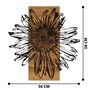 Wallity Daisy - Escultura de pared en Negro y Nogal